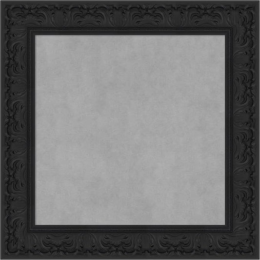 Amanti Art Black Framed Magnetic Board 27x27 Medium Vision Board for use with Magnets, 100% Metal Sheet to Display Items as Office Decor or for Home Organization in mudroom, Kitchen or Kids Room