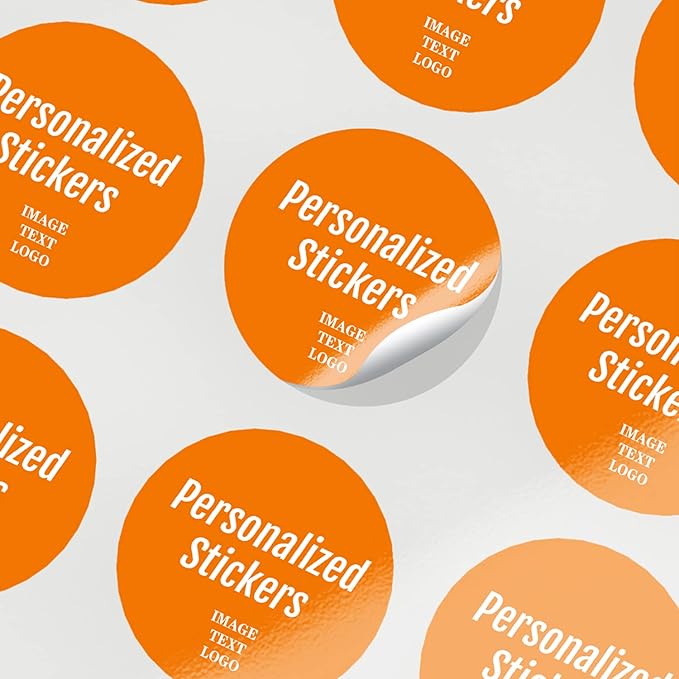 Custom Stickers for Business Logo & Personalized Stickers Text Name Image Photo for Small Business 10,100,120pcs
