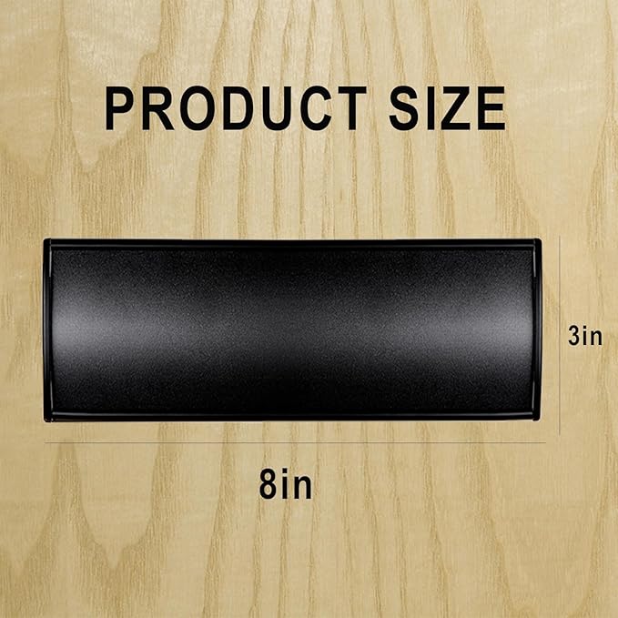 SINKAA 5Pcs Office Name Plates Holder for Doors, 3” X 8” Curved Wall Mount Door Sign Holder, Black Aluminum Sign Holder for Office Wall with Plastic Film and Adhesive Tape