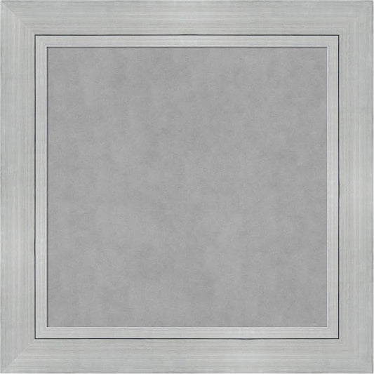 Amanti Art Silver Framed Magnetic Board 31x31 Medium Vision Board for use with Magnets, 100% Metal Sheet to Display Items as Office Decor or for Home Organization in mudroom, Kitchen or Kids Room