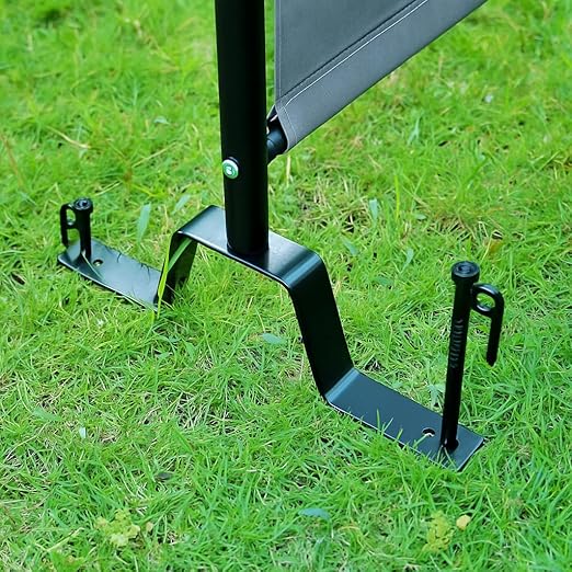 Proman Products - Galaxy 4 Panel Section Privacy Folding Screen Divider, Water Repellent Fabric Room Divider with Black Powder Coated Metal Frame for Indoors or Outdoors (Gray)
