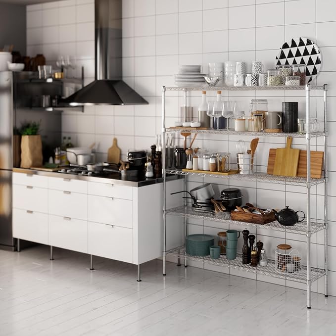 Regal Altair 14" Deep x 54" Wide x 64" Height Wire Shelving Kit | 5-Tier | NSF Commercial Storage Rack Unit