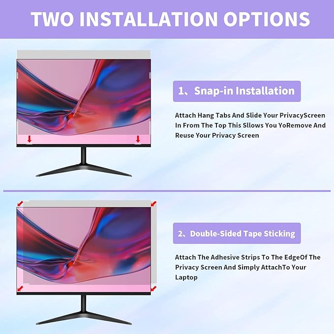 [3 Pack] Computer Privacy Screen 27 Inch for 16:9 Widescreen Monitor, Removable Eye Protection Anti Glare Blue Light Computer Screen Privacy Shield, Data Confidentiality Shield Privacy Screen 27 in