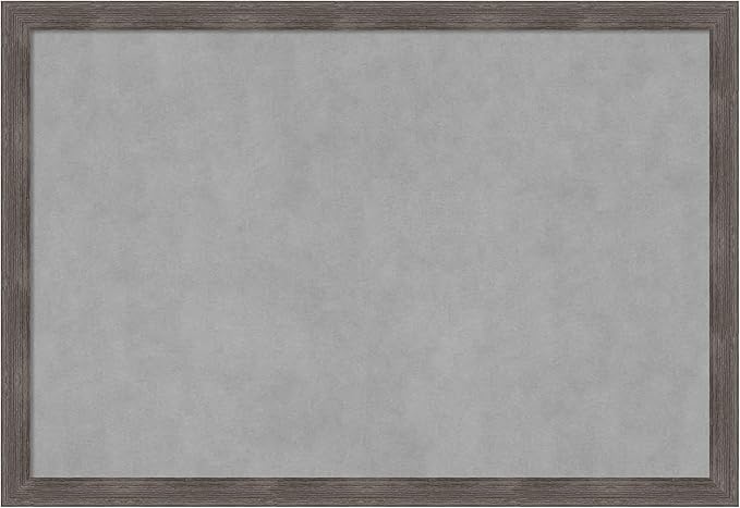 Amanti Art Grey Framed Magnetic Board 27x39 Large Vision Board for use with Magnets, 100% Metal Sheet to Display Items as Office Decor or for Home Organization in mudroom, Kitchen or Kids Room