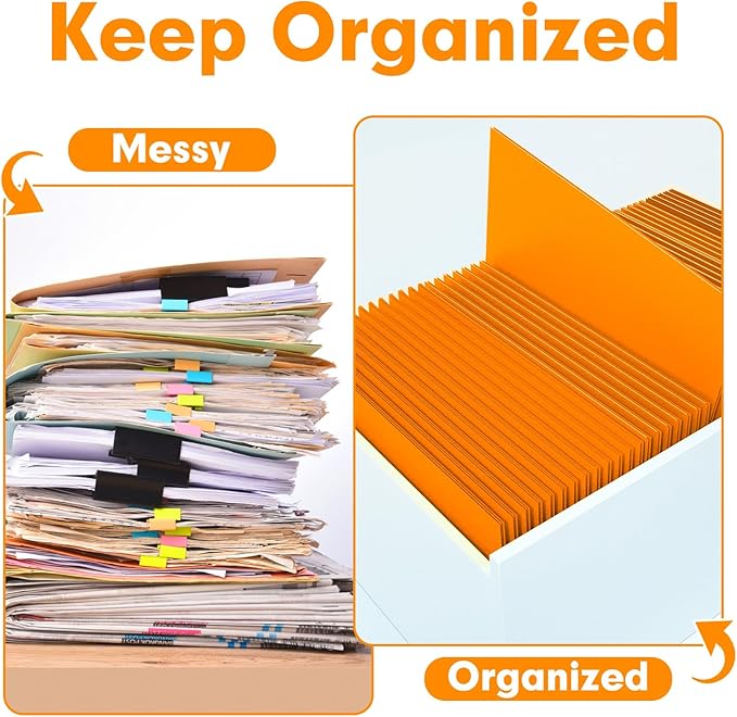 Two Pocket Folders, PANDRI 30 Pack 2 Pocket Folders, Letter Size Paper File Folder for School Office Home Business, Orange