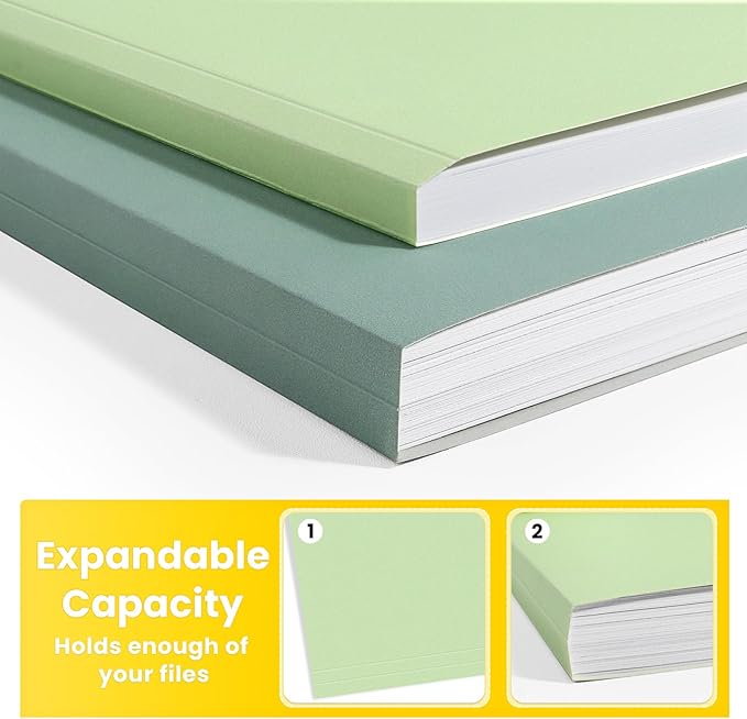 SUNEE File Folders, 120 Pack Manilla Folders 8.5 x 11, Colored File Folders Home Office School Supplies for Documents Files Paper, 6 Morandi Colors