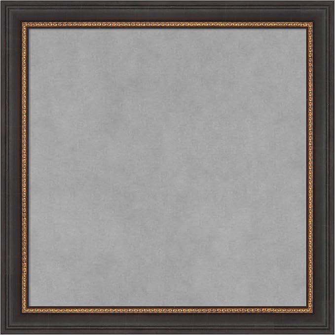 Amanti Art Black Framed Magnetic Board 19x19 Small Vision Board for use with Magnets, 100% Metal Sheet to Display Items as Office Decor or for Home Organization in mudroom, Kitchen or Kids Room