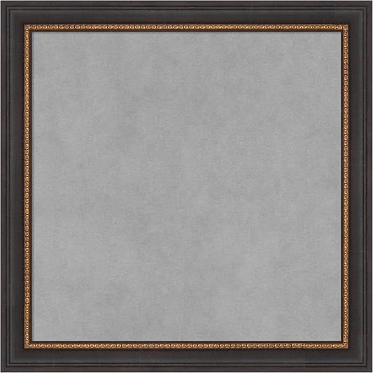 Amanti Art Black Framed Magnetic Board 19x19 Small Vision Board for use with Magnets, 100% Metal Sheet to Display Items as Office Decor or for Home Organization in mudroom, Kitchen or Kids Room