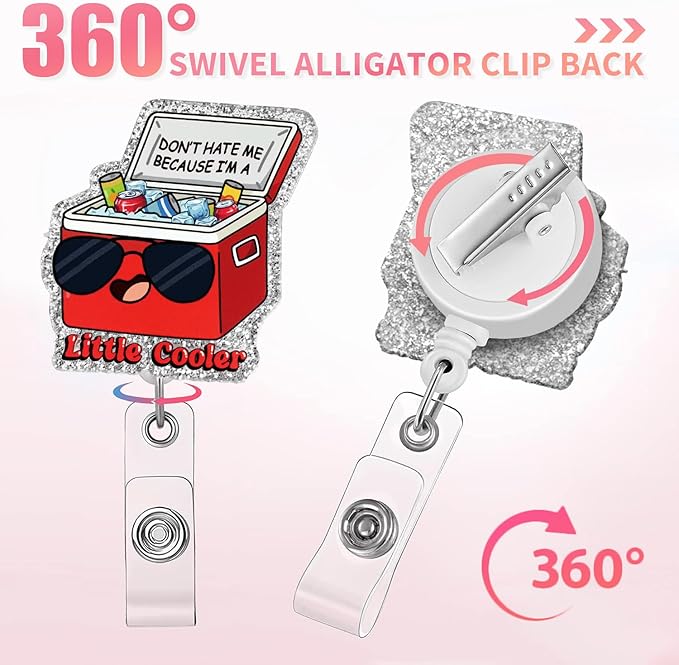 Aoryalps Retractable Badge Reel Holder Retractable with ID Clip for Nurse Nursing Name Tag Card Nursing Student Teacher Doctor Medical Assistant Work Office Clip-Gifts for Nurse