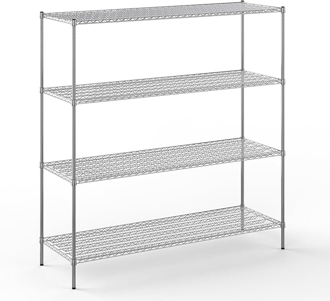 Regal Altair 24" Deep x 72" Wide x 74" Height Wire Shelving Kit | 4-Tier | NSF Commercial Storage Rack Unit