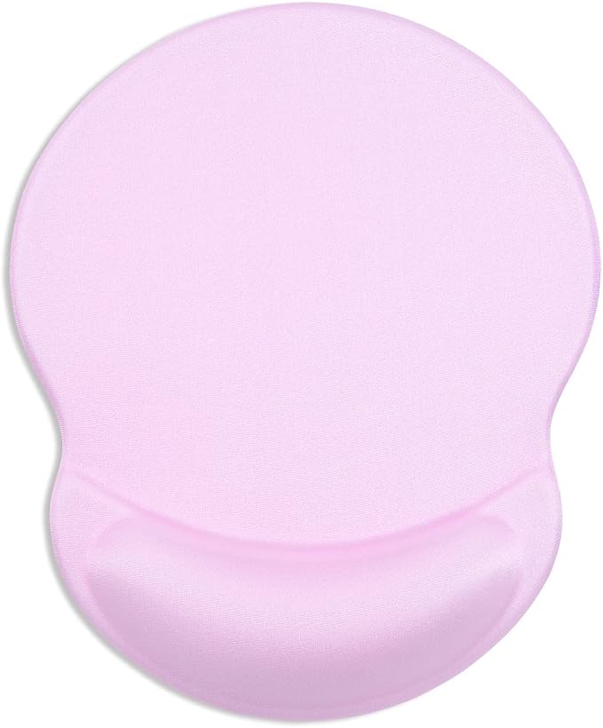 ITNRSIIET Ergonomic Mouse Pad with Gel Wrist Support Small Wrist Rest Smooth Surface Non-Slip PU Base Comfortable Office Supplies Pain Relief, 8.7 x 7.2 inches, Purple