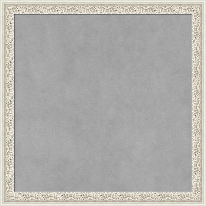 Amanti Art Silver Framed Magnetic Board 18x18 Small Vision Board for use with Magnets, 100% Metal Sheet to Display Items as Office Decor or for Home Organization in mudroom, Kitchen or Kids Room