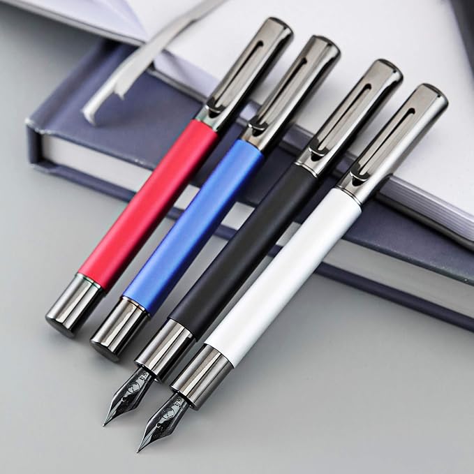 Monteverde USA Ritma Fountain Pen in Black – Extra Fine Nib Precision JoWo Stainless Steel Refillable Ink Cartridge/Converter – Ideal for Professionals & Artists