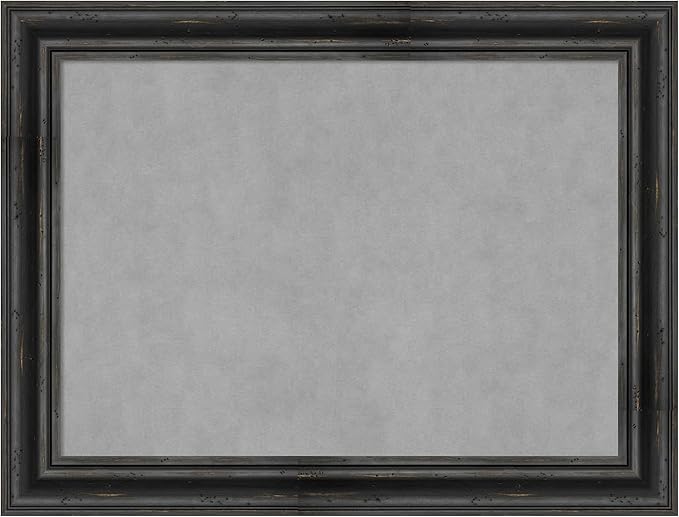 Amanti Art Black Framed Magnetic Board 25x33 Medium Vision Board for use with Magnets, 100% Metal Sheet to Display Items as Office Decor or for Home Organization in mudroom, Kitchen or Kids Room