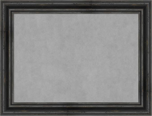 Amanti Art Black Framed Magnetic Board 25x33 Medium Vision Board for use with Magnets, 100% Metal Sheet to Display Items as Office Decor or for Home Organization in mudroom, Kitchen or Kids Room