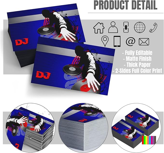 Custom Business Cards Double-Sided Personalized Stationery | Professional 300GSM Matte Paper for Small Business | 3.5x2 Inch