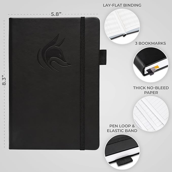 Clever Fox Dated Planner 2026-2027 – Weekly Life Planner Notebook for Time Management – Planner with Habits Tracker & To-Do List (Black)
