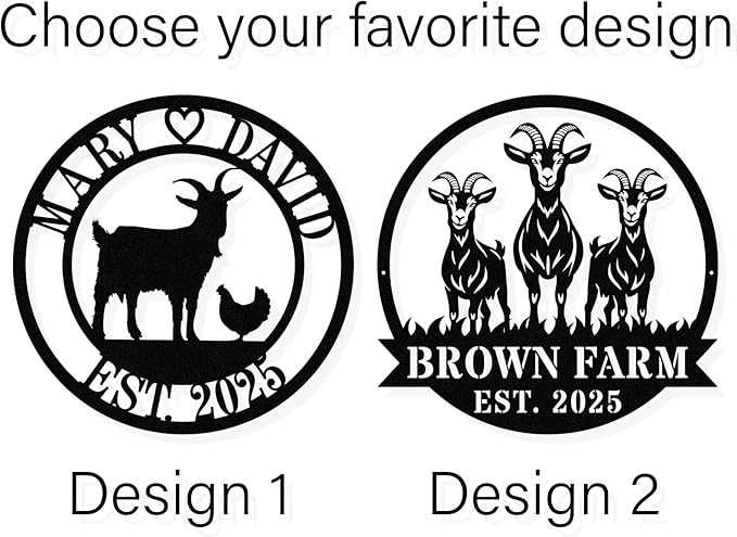 Personalized Chicken And Goat Farm Signs, Goat Farm Sign, Custom Hen House plaque,Personalized Chicken Metal decoration, Custom Metal Sign