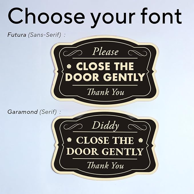 Custom Decorative Outdoor Metal Sign - Personalized Aluminum Driveway Sign, Waterproof, Made In USA - Design 3 Black Charcoal 24x18 In