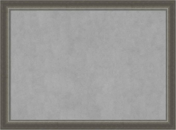 Amanti Art Silver Framed Magnetic Board 23x31 Medium Vision Board for use with Magnets, 100% Metal Sheet to Display Items as Office Decor or for Home Organization in mudroom, Kitchen or Kids Room