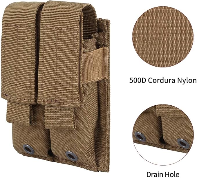 EXCELLENT ELITE SPANKER Molle Single/Double Pistol Mag Pouch Tactical Magazine Pouch Tool Organizer Holder