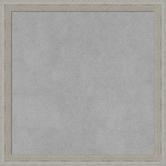 Amanti Art Grey Framed Magnetic Board 18x18 Small Vision Board for use with Magnets, 100% Metal Sheet to Display Items as Office Decor or for Home Organization in mudroom, Kitchen or Kids Room