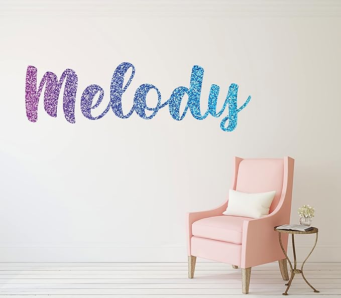 Personalized Name Sign Girls Room Decor - Baby Girl Name Stickers - Custom Stickers Nursery Decor - Letters for Wall Decor Custom Vinyl Sticker - Rainbow Room Decor Wall Decals - Name Wall Art