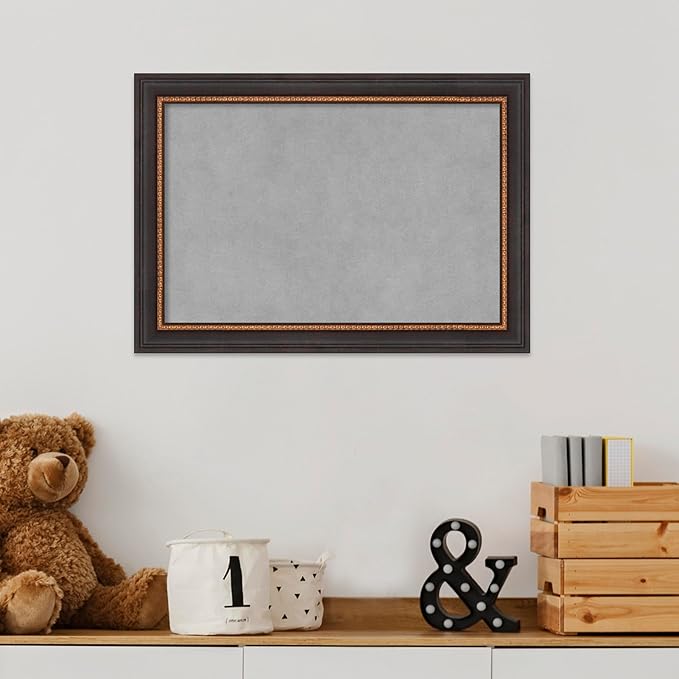 Amanti Art Black Framed Magnetic Board 15x21 Small Vision Board for use with Magnets, 100% Metal Sheet to Display Items as Office Decor or for Home Organization in mudroom, Kitchen or Kids Room