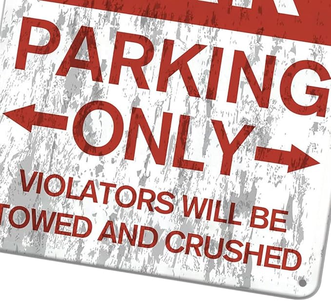 Car Room Wall Decor Vintage Metal Sign RACE CAR PARKING ONLY Signs For Boys Room Bedroom Garage Man Cave Art 12x8 Inches (Picture style-b-19)