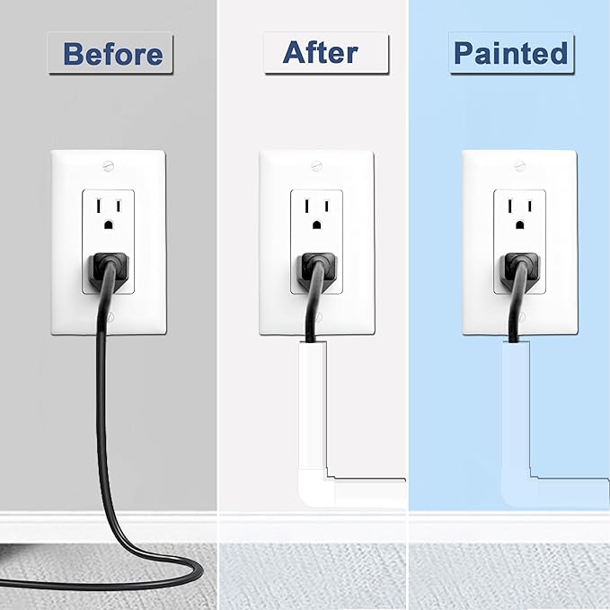 Cable Cover Wall - Cord Hiders for TV on Wall, 157 Inches Cable Cover Channel, White
