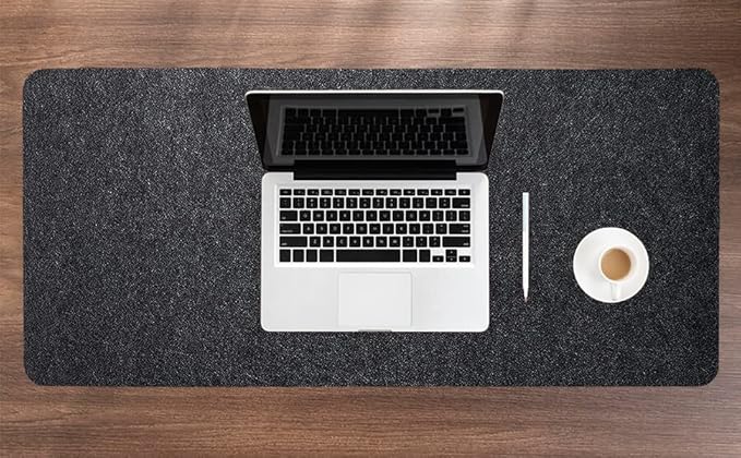DAWNTREES Large Felt Desk Mat, 40''x16'' Full Desk Mouse Pad, Office Computer Desk Mat for Keyboard,100X40cm Felt Desktop Mat for Desk Pad Protector
