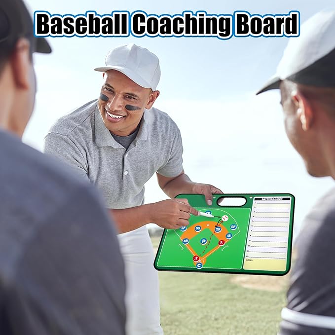 Torlam Magnetic Dry Erase Coach Board, Baseball, Soccer, Football, Basketball Coaching Clipboard