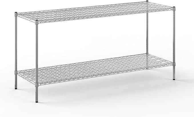 Regal Altair 24" Deep x 72" Wide x 34" Height Wire Shelving Kit | 2-Tier | NSF Commercial Storage Rack Unit