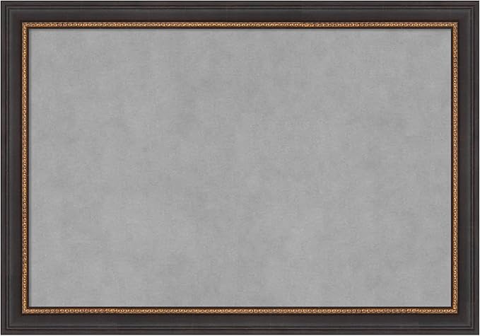 Amanti Art Black Framed Magnetic Board 19x27 Medium Vision Board for use with Magnets, 100% Metal Sheet to Display Items as Office Decor or for Home Organization in mudroom, Kitchen or Kids Room