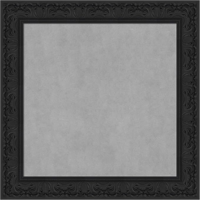 Amanti Art Black Framed Magnetic Board 31x31 Medium Vision Board for use with Magnets, 100% Metal Sheet to Display Items as Office Decor or for Home Organization in mudroom, Kitchen or Kids Room