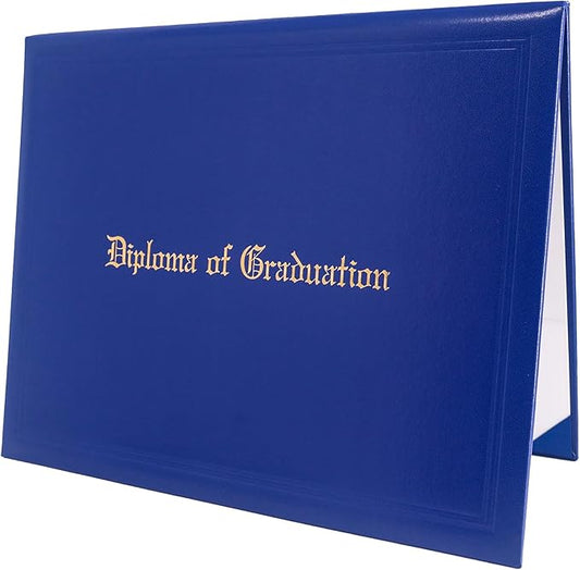 GraduationMall 11"x14" Imprinted Padded Diploma Cover Certificate Holder Royal