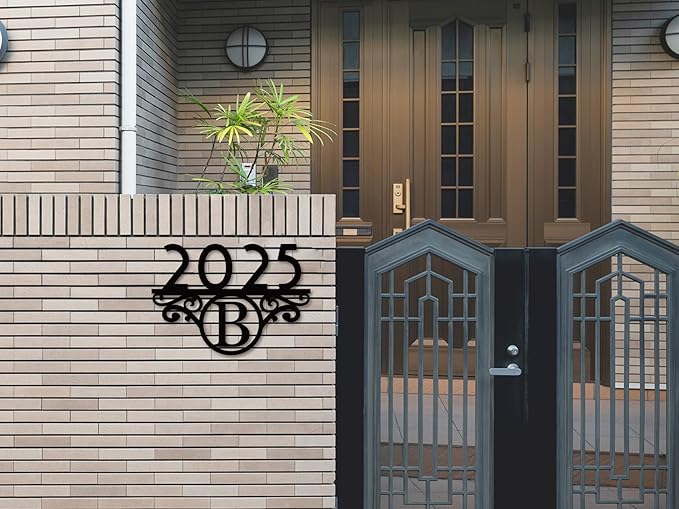 Personalized Address Signs for Houses,House Numbers for Outside Modern,House Number Sign, Address Number for Houses, Metal Address Plaque Sign, Custom Address Plaques for House Numbers