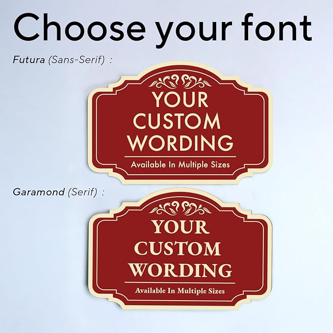 Custom Decorative Outdoor Metal Signs - Personalized Aluminum, Driveway Signs - Design 2 Red Brick, 18x12 In, Waterproof, Made In USA