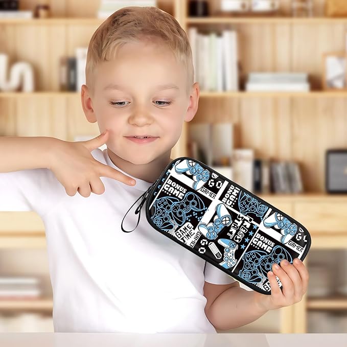 Fitvc Large Pencil Case for Boys,Gamer Boys Pencil Pouch for Kids Teens School,Large Capacity Pen Box Marker Organizer for School