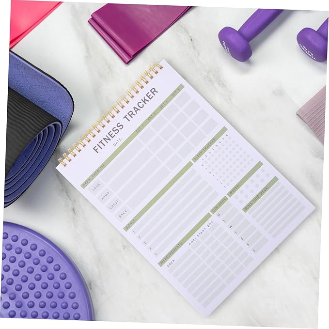 Mipcase Fitness Agenda Notebook Portable Workout Log for Daily Training and Goal Tracking Fitness Journal for Exercise Planning and Self-discipline