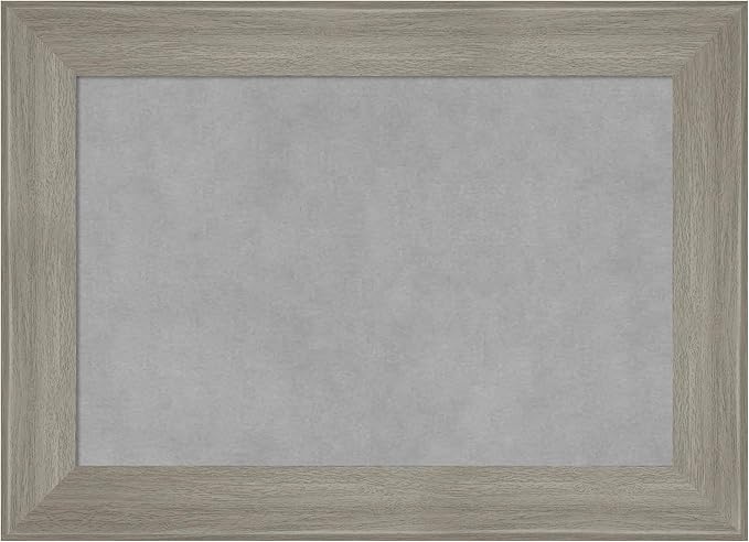 Amanti Art Grey Framed Magnetic Board 16x22 Small Vision Board for use with Magnets, 100% Metal Sheet to Display Items as Office Decor or for Home Organization in mudroom, Kitchen or Kids Room