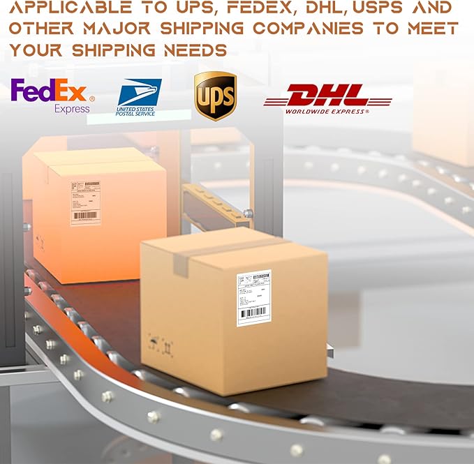MFLABEL 4x6 Direct Thermal Shipping Labels - 8 Rolls, 220 Labels/Roll, Perforated Postage Paper with Alignment Hole, Compatible with 4XL LabelWriter 1744907 & 1755120, Rollo for USPS, UPS