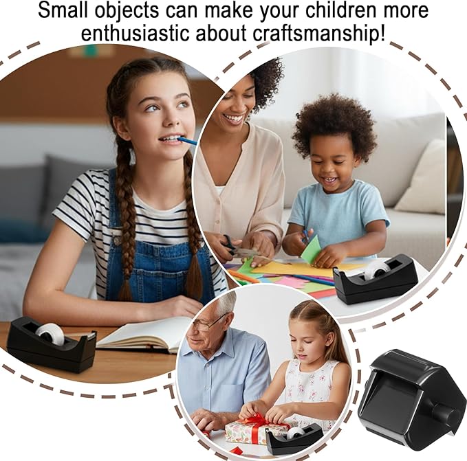 18 Pcs Tape Dispenser Replacement Core, Black Plastic Allocator Roll Insert for Office Home Supplies Accessories