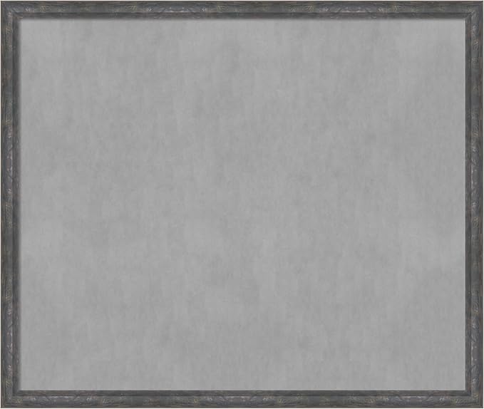 Amanti Art Grey Framed Magnetic Board 43x51 Oversize Vision Board for use with Magnets, 100% Metal Sheet to Display Items as Office Decor or for Home Organization in mudroom, Kitchen or Kids Room