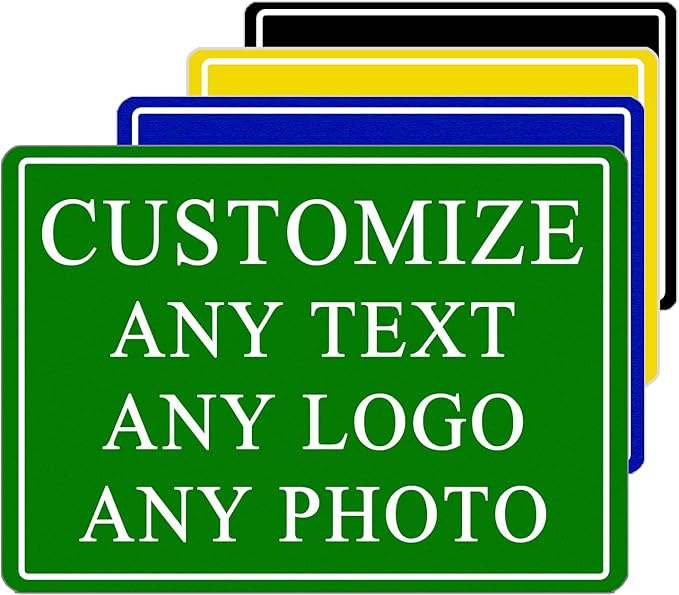 Custom Sign, Personalized Street Sign Metal with Your Text, Name, Logo, Photo for Office, Business, Workplace, Home, Cafe, Bar, Indoor, Outdoor