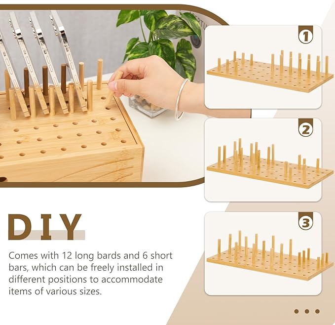 Cozivolife Bamboo Charging Station for Multiple Devices, Charger Organizer Desk Docking Stations Rack for Phones, Tablets, Laptop, Perfect to Work from Home (Natural, M)