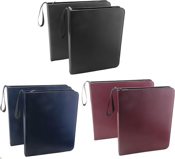 Ursae Minoris 3 D-Ring Large Format Zipper Binder for Up to 600 Sports/Trading Cards - Dark Gray