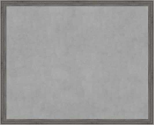Amanti Art Grey Framed Magnetic Board 35x43 X-Large Vision Board for use with Magnets, 100% Metal Sheet to Display Items as Office Decor or for Home Organization in mudroom, Kitchen or Kids Room