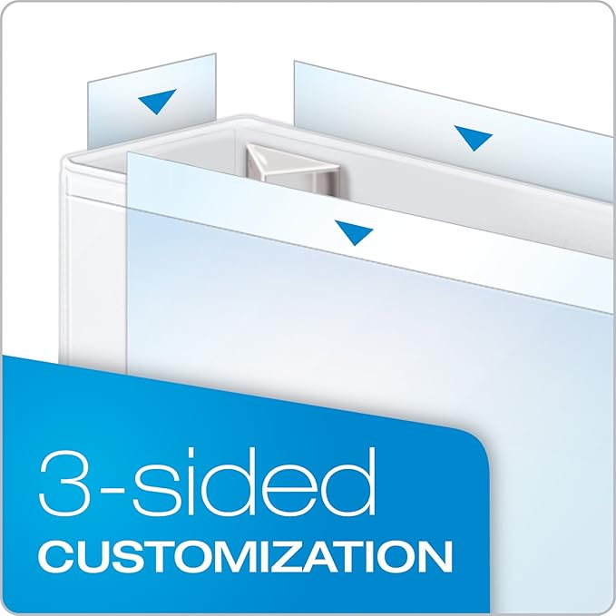 Cardinal 3 Ring Binder, 1.5 Inch Premier Easy Open Binder, ONE-Touch Locking Slant-D Rings, 400-Sheet Capacity, ClearVue Cover, PVC-Free, Black (10311) (10310) (Pack of 2)