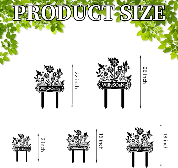 Custom Garden Sign | Personalized Garden Stake Metal Sign | Personalized Garden Name Sign | Custom Sign Outdoor Metal | Metal Sign Stakes Customized | Gardening Decor Gifts for Gardeners